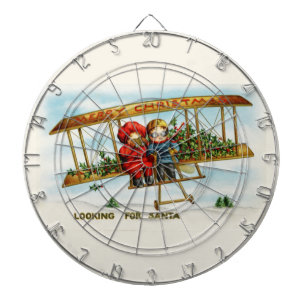 Vintage Christmas Children Looking For Santa Dartboard