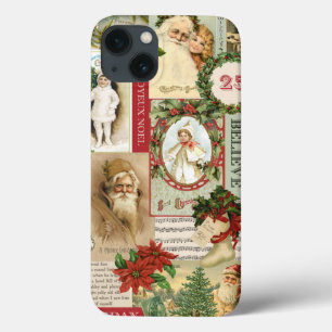 VINTAGE CHRISTMAS COLLAGE iPhone 13 CASE