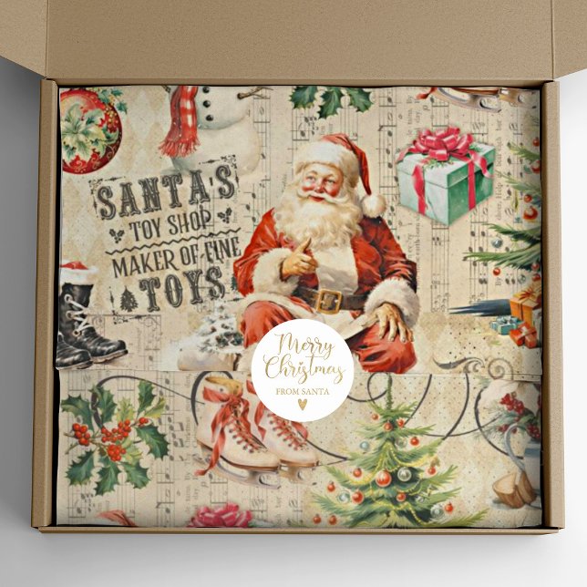 Vintage Christmas Collage Decoupage Tissue Paper (Creator Uploaded)