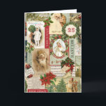 VINTAGE CHRISTMAS COLLAGE HOLIDAY CARD<br><div class="desc">Modern Vintage Christmas collage made up of old fashioned holiday postcards.</div>