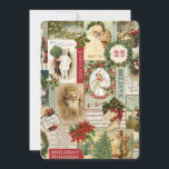 VINTAGE CHRISTMAS COLLAGE HOLIDAY CARD<br><div class="desc">Modern Vintage Christmas collage made up of old fashioned holiday postcards.</div>
