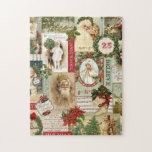 VINTAGE CHRISTMAS COLLAGE JIGSAW PUZZLE<br><div class="desc">Modern Vintage Christmas collage made up of old fashioned holiday postcards.</div>