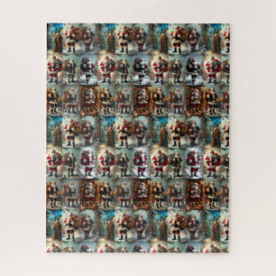Vintage Christmas Collage   Retro Holiday Jigsaw Puzzle