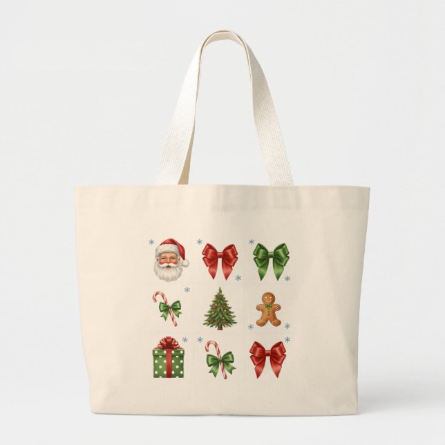 Vintage Christmas Collage Tote Bag (Front)