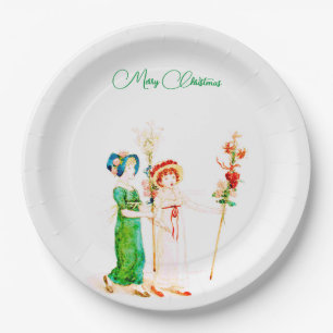 Vintage Christmas custom  Paper Plate