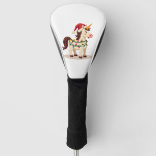 Vintage Christmas Dabbing Unicorn Santa Funny Holi Golf Head Cover