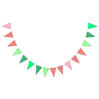 Vintage Christmas Decor Gradient Bunting Flags