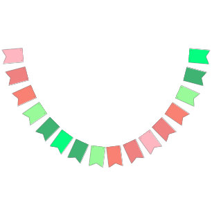 Vintage Christmas Decor Gradient Bunting Flags