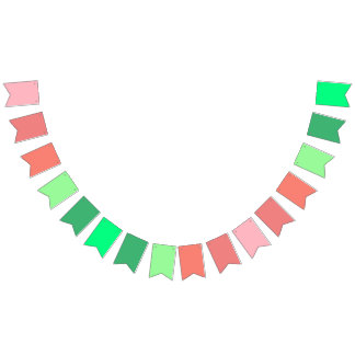 Vintage Christmas Decor Gradient Bunting Flags