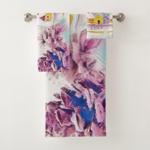 Vintage Christmas Decorations Ornaments   Bath Towel Set