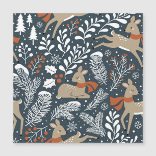 Vintage Christmas deer, festive design