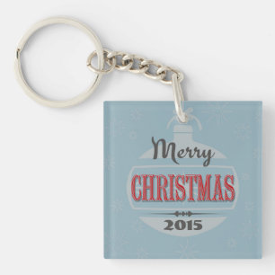 Vintage Christmas design Key Ring