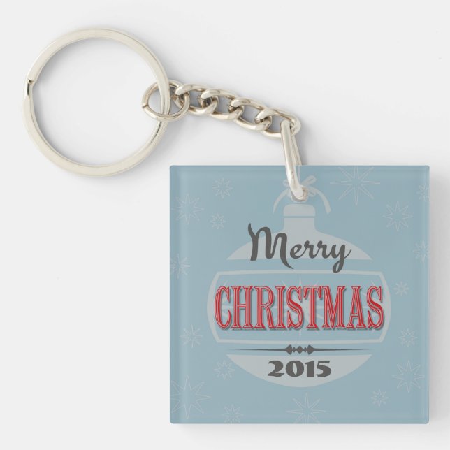 Vintage Christmas design Key Ring (Front)