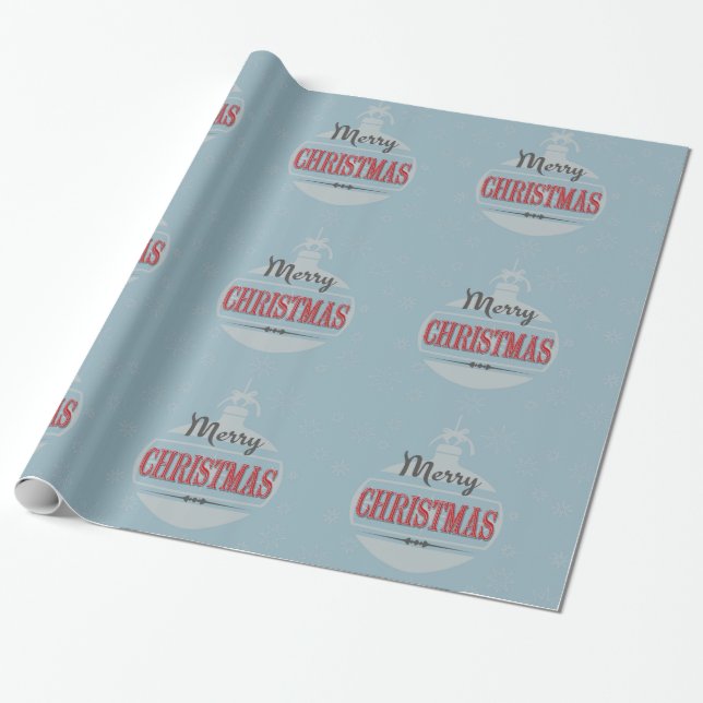 Vintage Christmas design Wrapping Paper (Unrolled)
