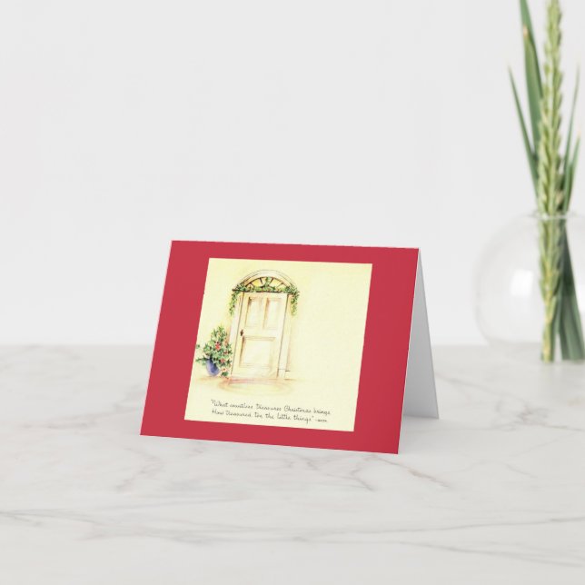 Vintage Christmas Door Card (Front)