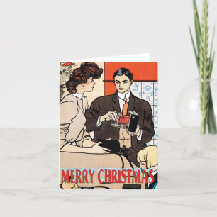 Vintage Christmas Edward Penfield Holiday Card