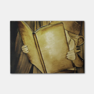 Vintage Christmas Elf Reading Post-it Notes