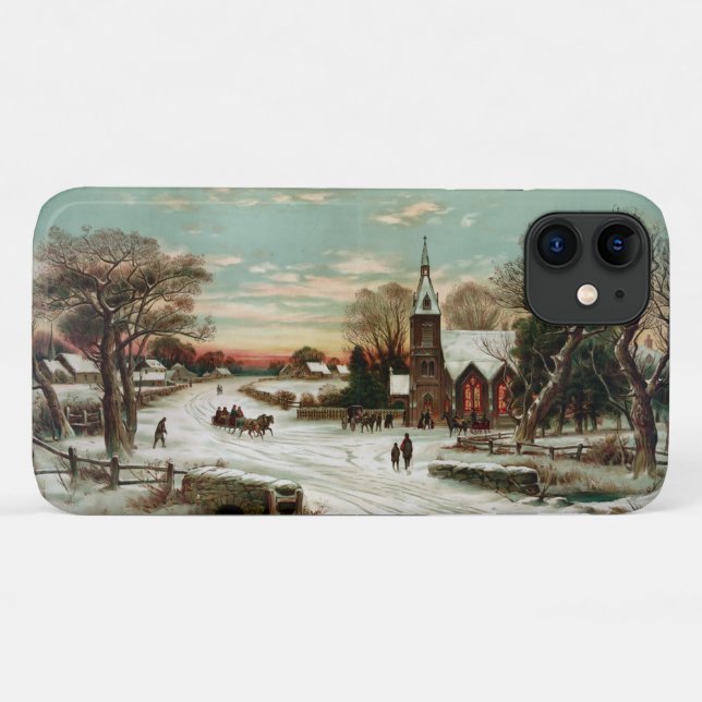 Vintage Christmas Eve 2 Case-Mate iPhone Case (Back (Horizontal))