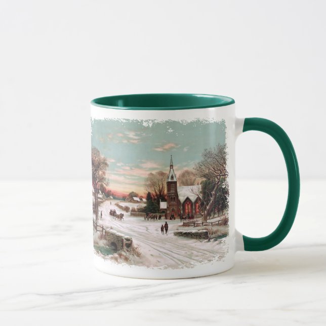 Vintage Christmas Eve Coffee Mug (Right)
