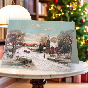 Vintage Christmas Eve Greeting Card