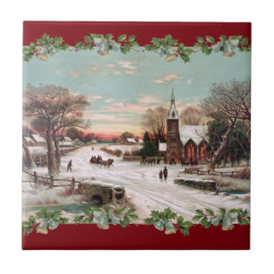 Vintage Christmas Eve Tile