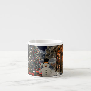 Vintage Christmas Express Gift for Train Lovers Espresso Cup