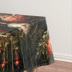 Vintage Christmas fantasy Floral Pattern Tablecloth
