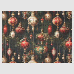 Vintage Christmas fantasy Floral Pattern Tissue Paper