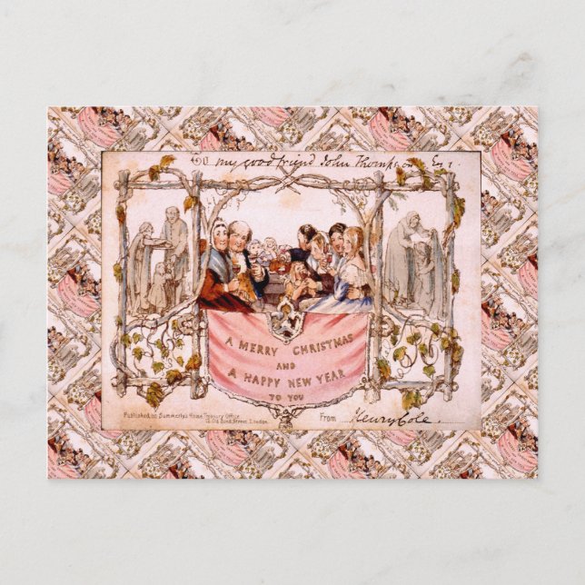 Vintage Christmas, First ever Christmas card 1843 (Front)