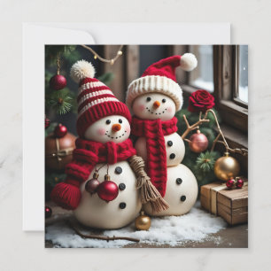 Vintage Christmas - Flat Greeting Card