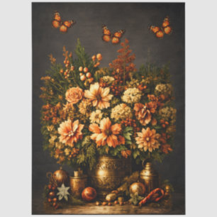 Vintage Christmas Florals Decoupage Tissue Paper