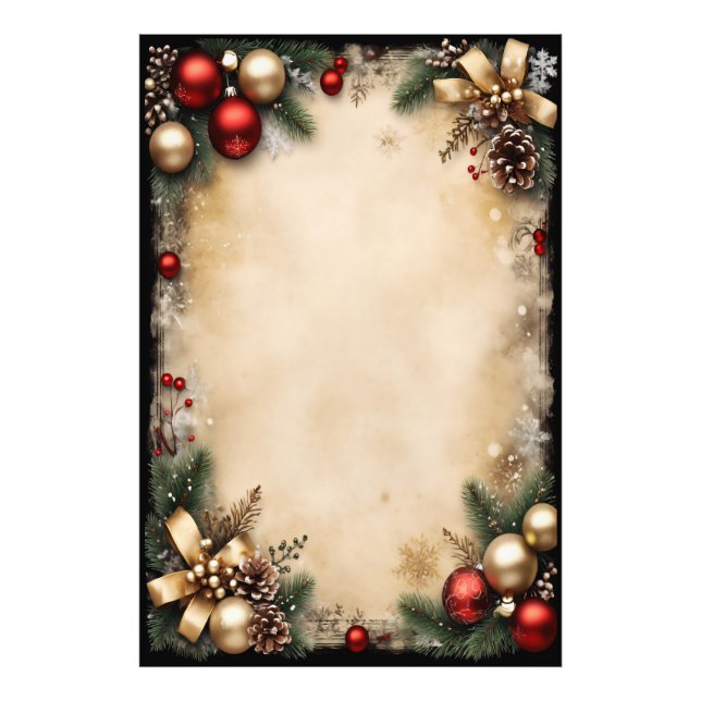 Vintage Christmas Frame Photo Print (Front)