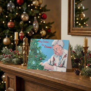 Vintage Christmas from NANNY/GRAMMY Personalise Card