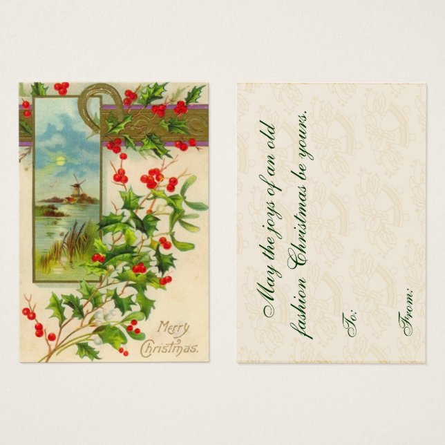 Vintage Christmas Gift Tags (Front & Back)