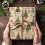 Vintage Christmas Gift Wrap<br><div class="desc">Transport yourself to a bygone era of festive nostalgia with our "Vintage Christmas Teddy Bears Red Wrapping Paper." This heartwarming design captures the timeless charm of classic holiday celebrations, featuring adorable teddy bears adorned in vintage Christmas attire. The rich red background sets the perfect stage for these endearing teddy bears,...</div>