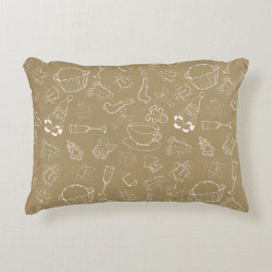 vintage christmas Gingerbread Man and santa Decorative Cushion