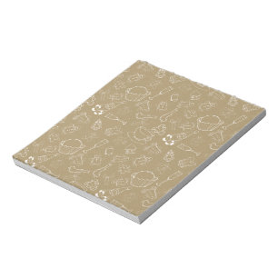 vintage christmas Gingerbread Man and santa Notepad
