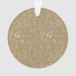 vintage christmas Gingerbread Man and santa Ornament