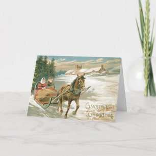 Vintage Christmas Greetings Card