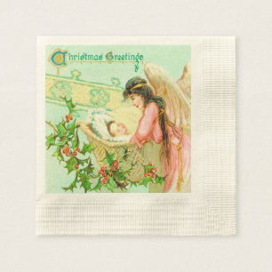 Vintage Christmas Greetings Napkin