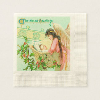 Vintage Christmas Greetings Napkin