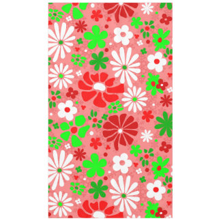 vintage christmas groovy 1960s floral snowflakes tablecloth