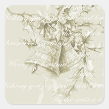 Vintage Christmas holiday bells neutral