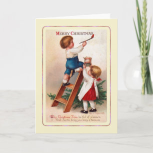 Vintage Christmas Holiday Card