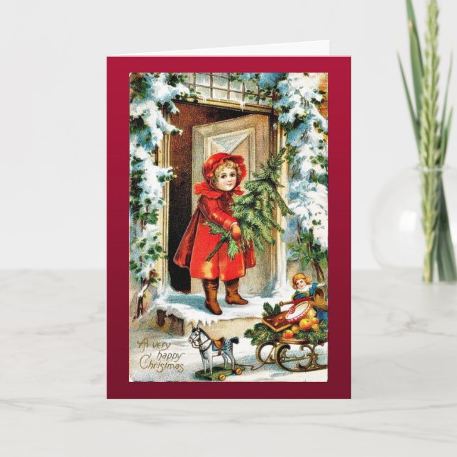 Vintage Christmas Holiday Card (Front)