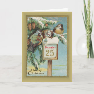 Vintage Christmas Holiday Card