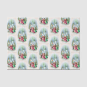 Vintage Christmas Holiday Carolers party tissue Paper