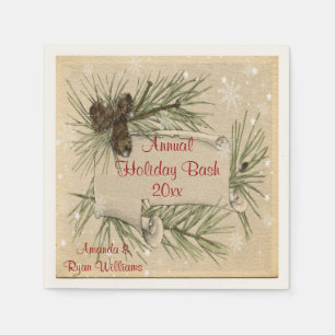 Vintage Christmas, Holiday, Custom Paper Napkins