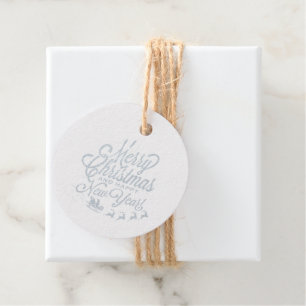 Vintage Christmas Holiday Family Name Favour Tags