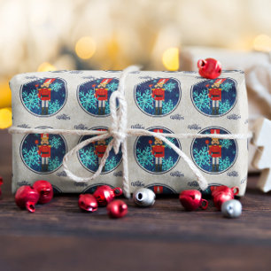 Vintage Christmas Holiday Nutcracker Wrapping Paper